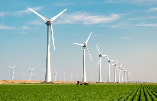 wind farm landscape sky